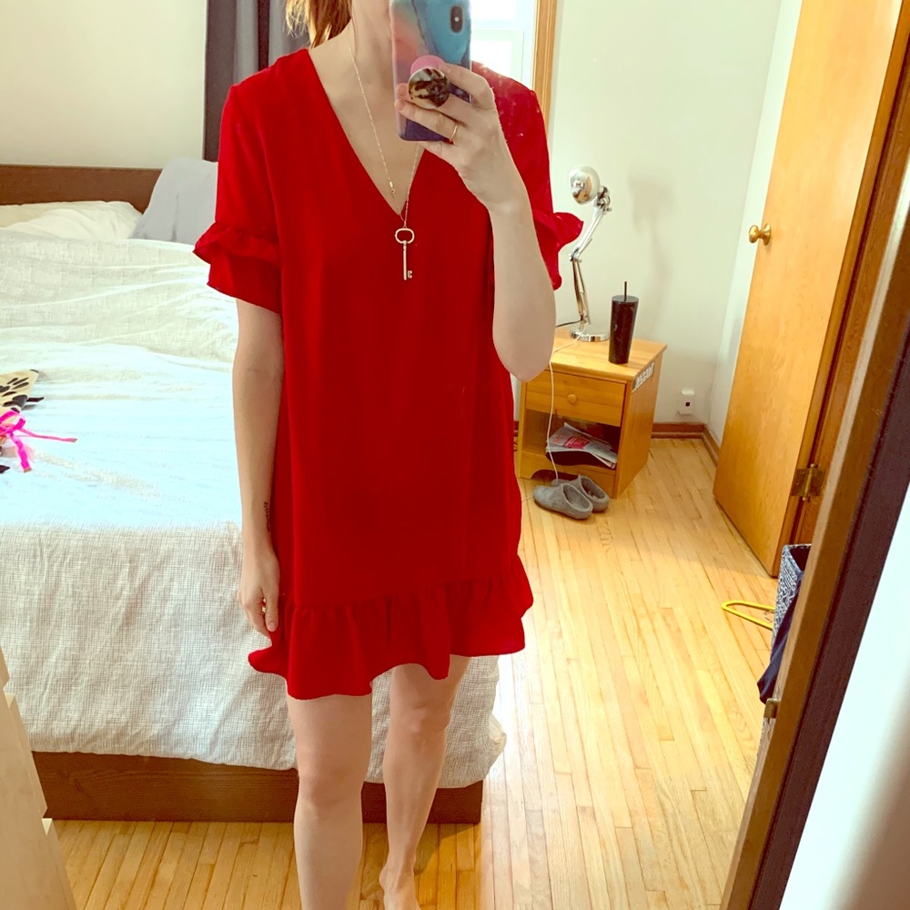 Red Zara mini dress